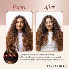 Bounce Curl brush handle used as a parting tool for clean, accurate sectioning