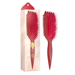 Bounce Curl front view of ruby brush showing compact design and styling versatility