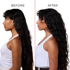Bounce Curl hourglass handle close-up for precise parting and comfortable grip