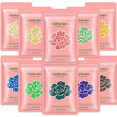Bouvetan front packaging showing ten colorful sealed wax bead packs for convenience and variety