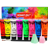 Bowitzki front packaging showing full 8-color kit and included tools for quick setup