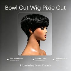 Bowl Cut ShowReal side profile highlighting layered mushroom silhouette for flattering shape