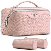 BOYATU front pouch view showing elegant quilted exterior and zipper, stylish protection