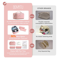 BOYATU vegan leather texture close-up highlighting padded finish and easy cleaning