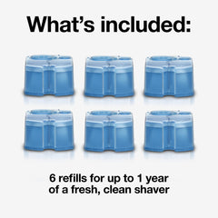 Braun cartridge label detail highlighting compatibility with Clean&Charge units