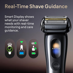 Braun NEVO AeroTouch foil detail highlighting low‑friction glide benefit