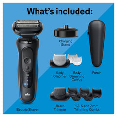 Braun Series 5 foil closeup showing three flexible blades for closer shave