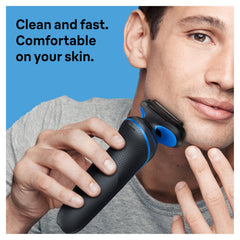 Braun Series 5 beard trimmer attachment demonstrating precise trimming benefit