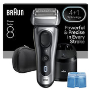 Braun Series 8 front view showing ergonomic handle and controls for better grip