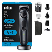Braun Series 5 front view showing device and main trimmer for versatile grooming