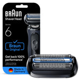Braun replacement head front packaging showing model 64B and benefit clear fit