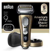 Braun Series 9 Pro front view showing ergonomic design and premium finish, easy handling