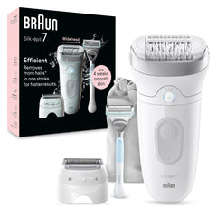 Braun Silk-épil 7 front angle showing full kit benefit