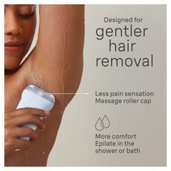 Braun Silk-épil 7 used in shower for reduced discomfort