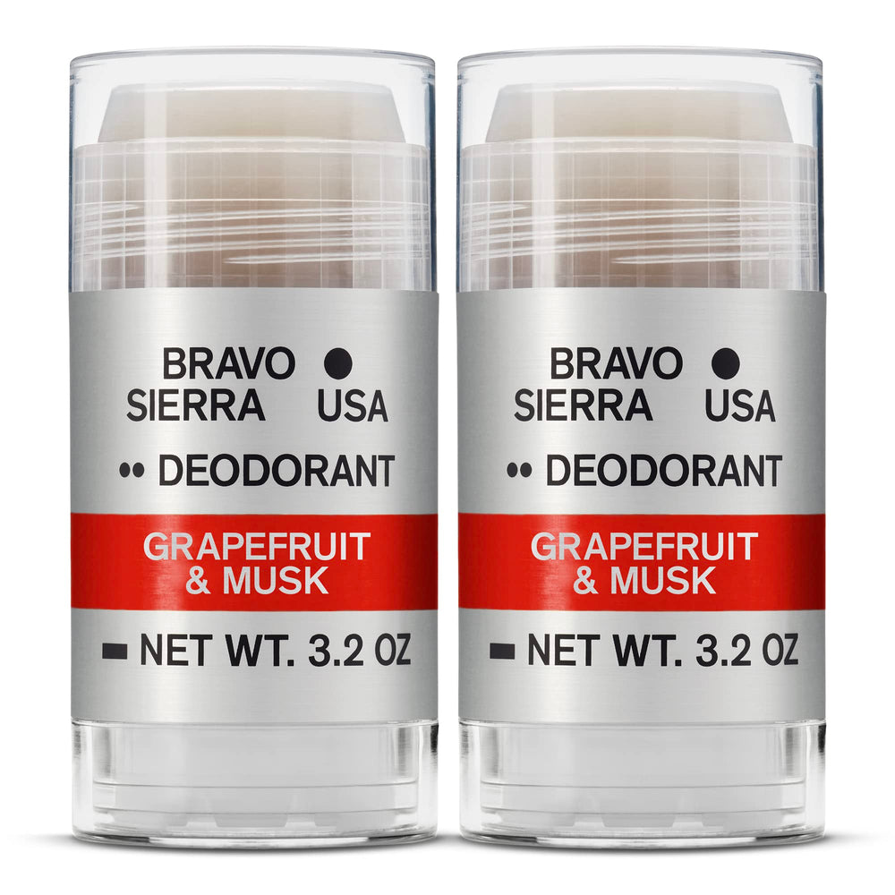 Bravo Sierra front packaging showing grapefruit musk scent and two-pack benefit