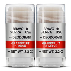 Bravo Sierra front packaging showing grapefruit musk scent and two-pack benefit