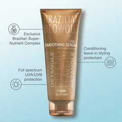 BRAZILIAN BLOWOUT serum texture on hand illustrating lightweight absorption