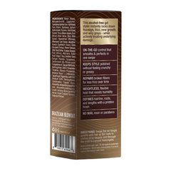 BRAZILIAN BLOWOUT product texture on hair demonstrating smooth, non-greasy finish
