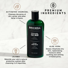 Brickell pump dispensing face wash highlighting easy controlled application