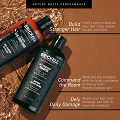 Brickell Men’s conditioner texture close-up showing creamy formula for lightweight conditioning