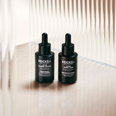 Brickell Men's Products day serum pipette delivering precise drops for easy application
