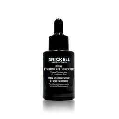 Brickell front packaging showing the hyaluronic serum and easy application benefit