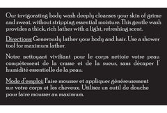 Brickell Men's Products bottle in shower setting suggesting energizing post-workout freshness