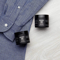 Brickell pomade texture close-up highlighting glossy finish benefit