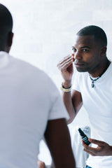 Brickell products on vanity in lifestyle scene for daily routine benefit