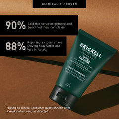 Brickell Men’s pumice granules detail demonstrating deep exfoliating particles