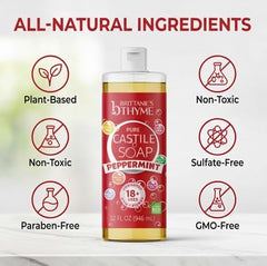 Brittanie's closeup label highlighting olive and coconut ingredients and product benefits