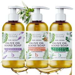 Brittanie's Thyme front bottle showing label and 12 oz size, highlights natural ingredients benefit