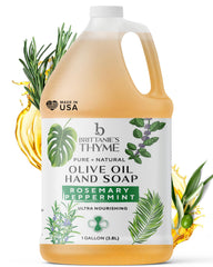 Brittanie's Thyme gallon front label showing product identity and scent benefit