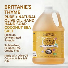 Brittanie's Thyme soap foam texture close-up demonstrating gentle lather