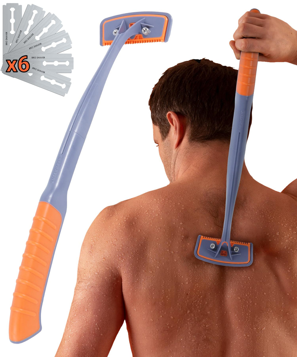 Bro Shaver front packaging showing product and included blades for clear expectations