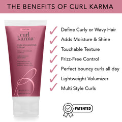 Brocato Curl Karma 6 fl oz jar in hand to show true size