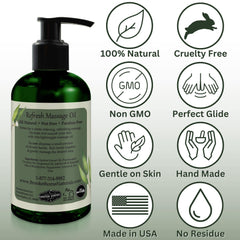 Brookethorne Naturals oil pour showing smooth texture and quick glide