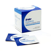 Bruder front box showing 30 individually wrapped eyelid wipes for convenient care