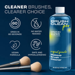 Brush Clean Pro brush dipped in dish demonstrating quick no-rinse cleaning