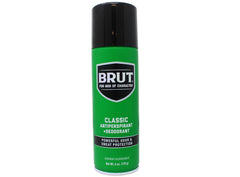 BRUT Classic closeup nozzle detail highlighting reliable spray delivery benefit