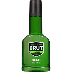Brut bottle front packaging showing label and size, classic scent convenience
