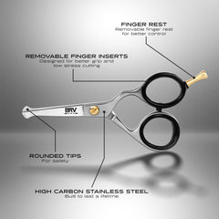 BRV MEN rounded blunt tip detail reducing nick risk when trimming delicate areas