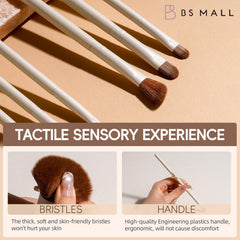 BS-MALL brushes neatly stored in organizer bag for easy travel and protection