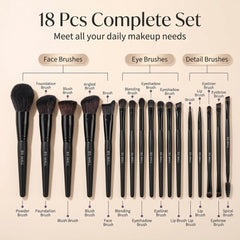 BS-MALL eye brushes arranged to show variety for blending and detail work