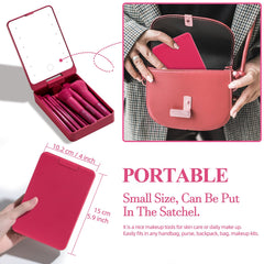 BS-MALL built-in LED 5x mirror in use for precise makeup application benefit