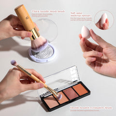 BS-MALL four mini sponges displayed to show blending precision and small-area coverage