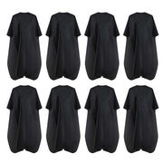 BSFHH black salon cape front view showing full coverage and professional protection