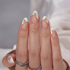 BTArtbox close-up of crisp white French tip revealing salon-grade finish benefit