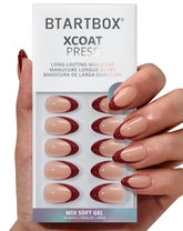 BTArtbox front packaging showing short almond French tip kit, ready to use