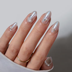 BTArtbox front packaging showing short almond white nails and full kit benefits